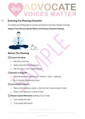 Calming Pre-Meeting Checklist