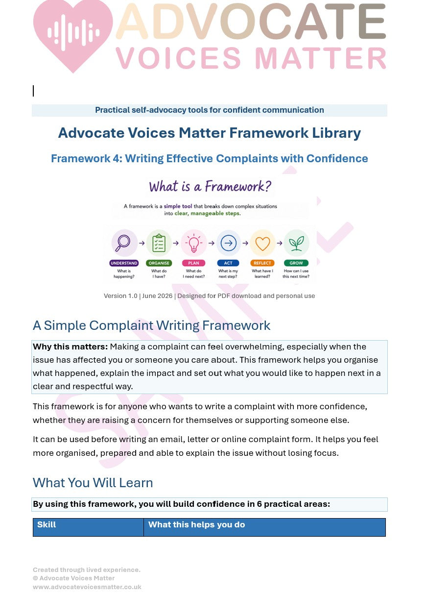 Framework 4 – Writing Effective Complaints with Confidence (FREE PDF Download)