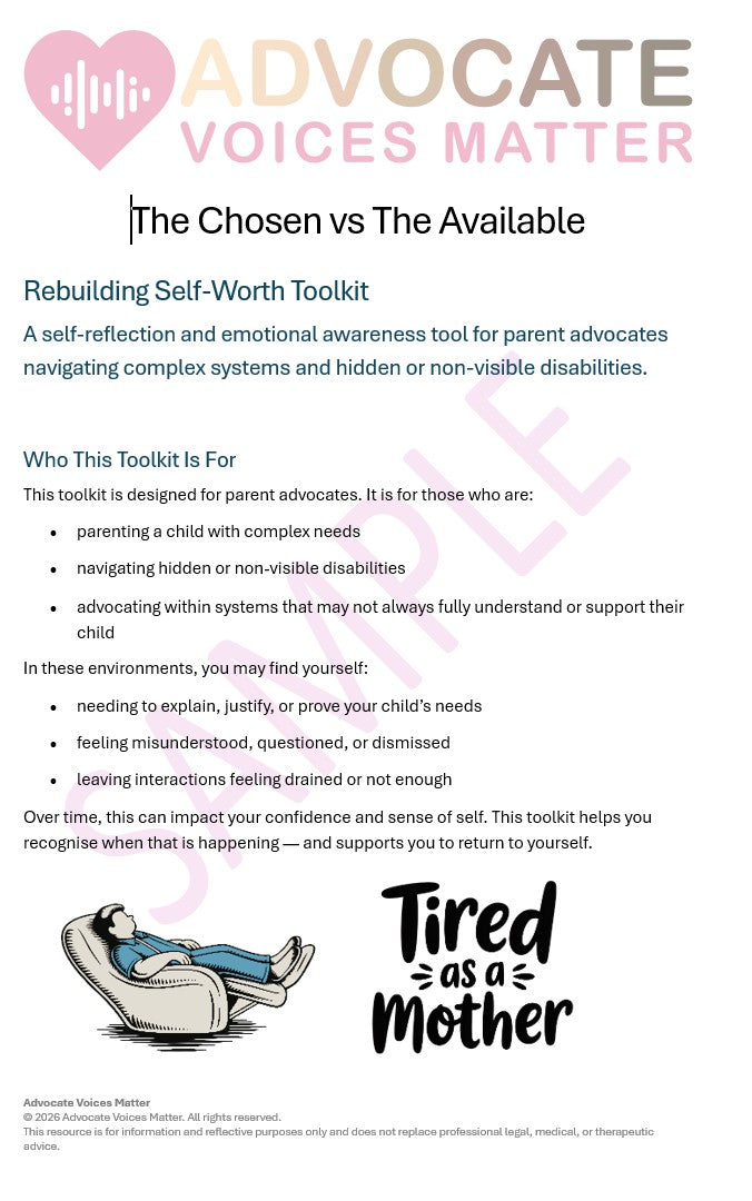 The Chosen vs The Available – Rebuilding Self-Worth Toolkit